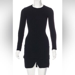 Black textured stretch Opening Ceremony Dress